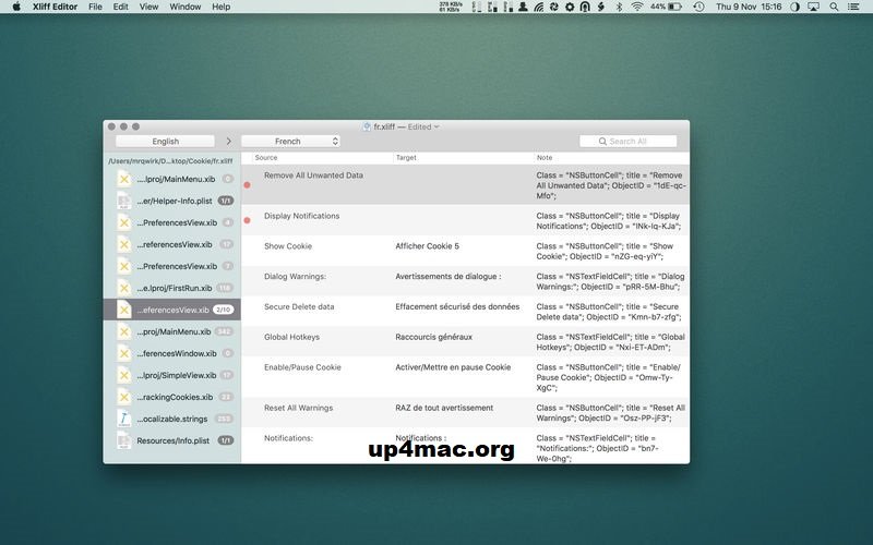 Xliff Editor for Mac