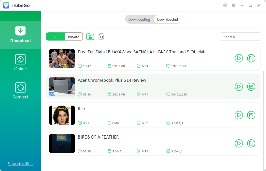 iTubeGo for MacOS Download