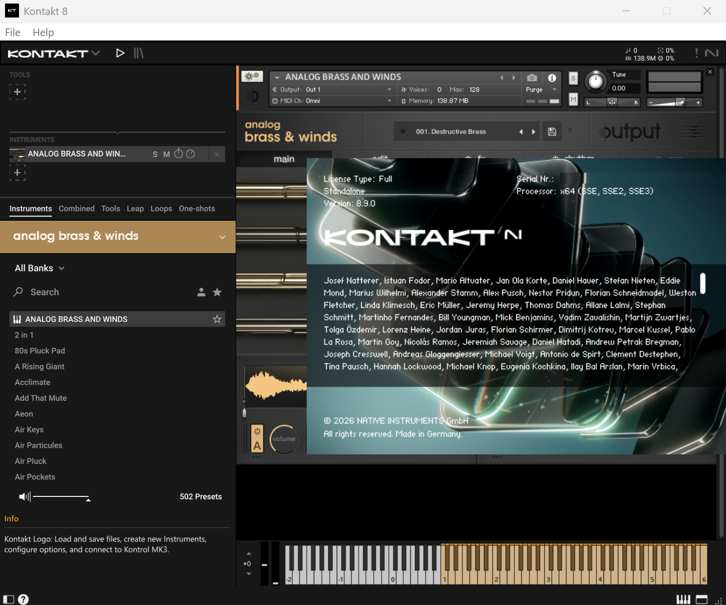 Native Instruments Kontakt 8.9.0 for MacOS Download